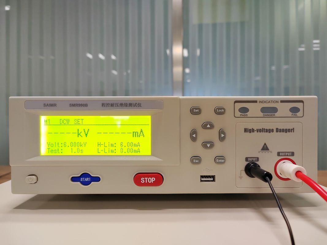 RS232/RS485 I/O Interface AC DC IR Hipot Tester Điện áp đầu ra 0.1KV-1.0KV
